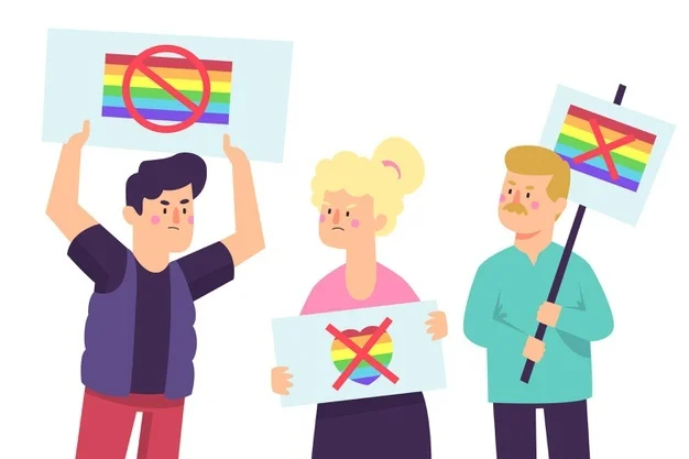 Homophobia illustration concept | Free Vector